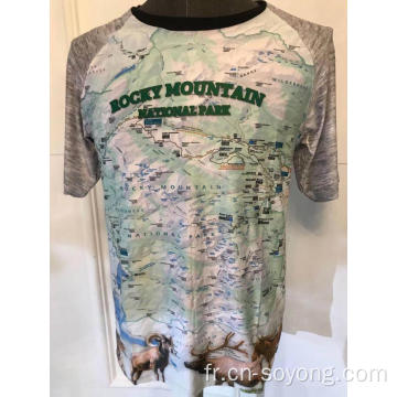 T-shirts pour hommes imprimés Rocky Mountain National Park